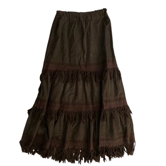 Denim & Supply Ralph Lauren Dresses & Skirts - Denim & Supply Ralph Lauren Tiered Fringe Corduroy  Peasant Maxi Skirt